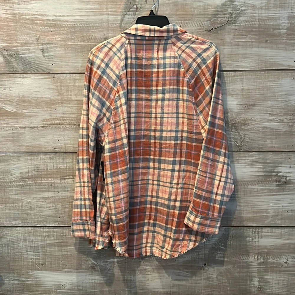 NWT LUCKY BRAND Multi colored plaid flannel size M - Picture 5 of 5